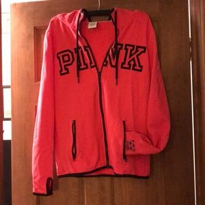 Hooded zip-front jacket